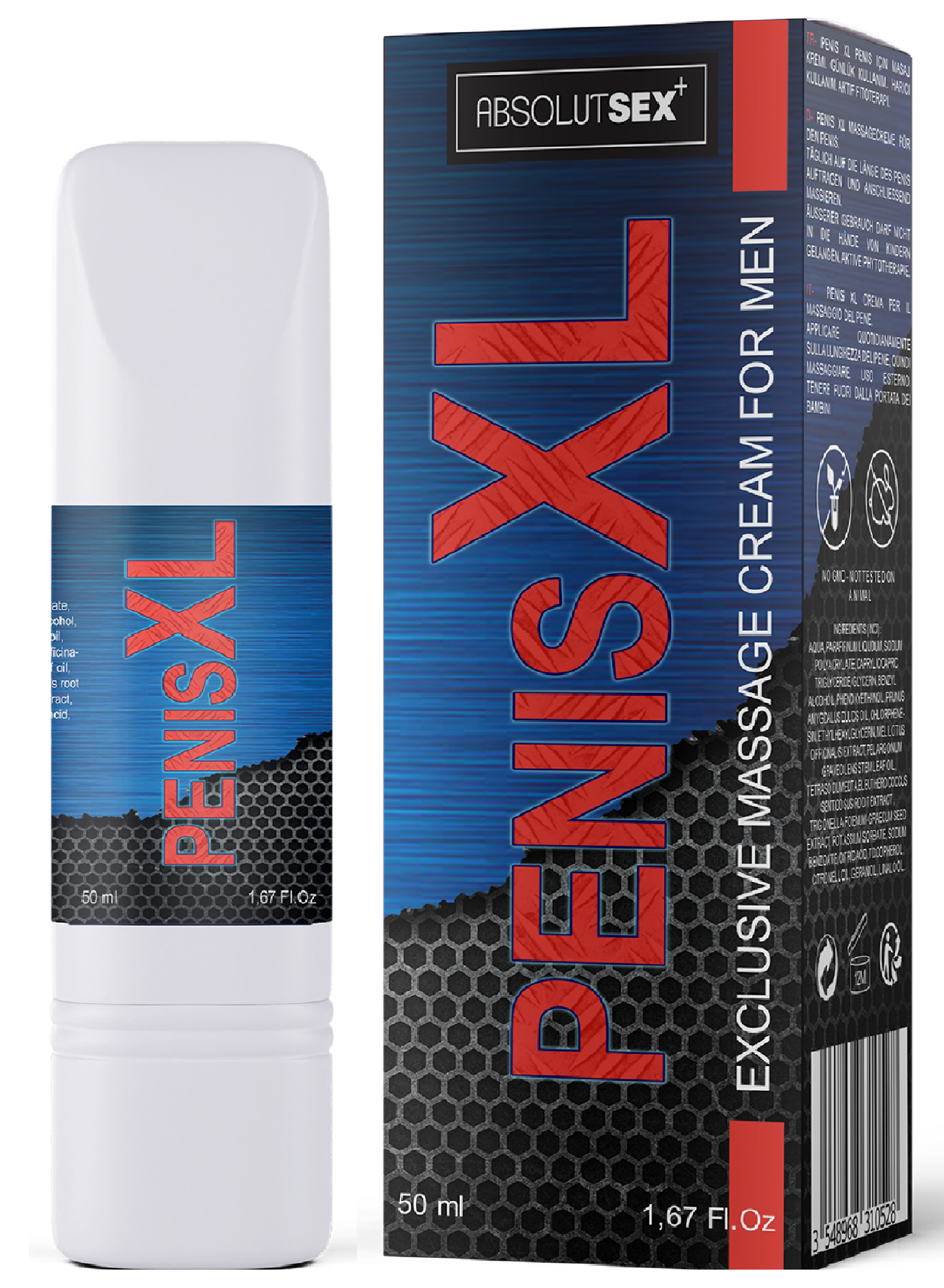 Penis XL Enlargement Cream for Men - Erectile Massage Gel 75 ml