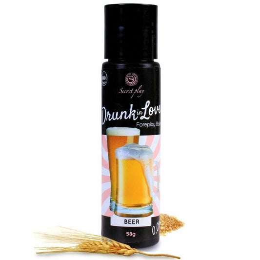 BEER Sex Lube Edible Secretplay Lubricant Drunk In Love Flavoured Beer 2oz/60ML