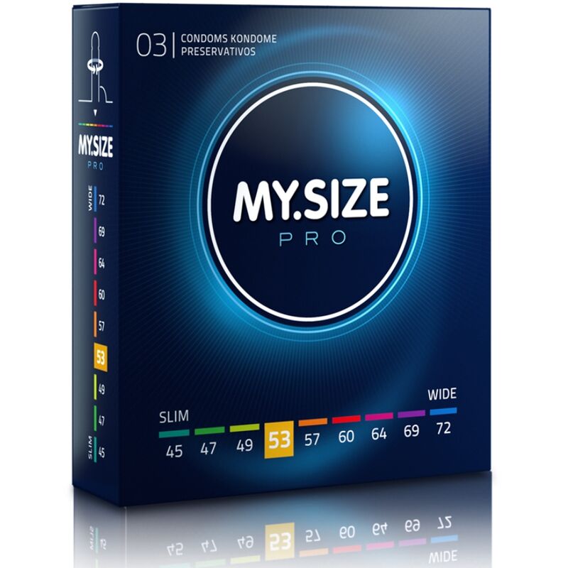 3-pack My Size Pro Condom Size Small Regular Extra Large XL Strong Original Safe