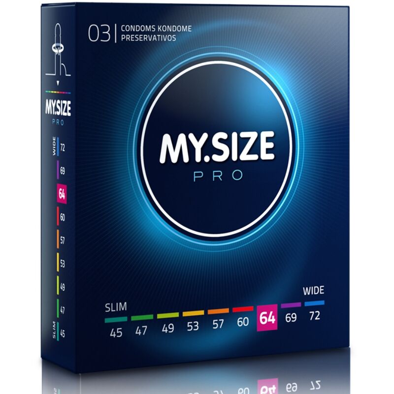 3-pack My Size Pro Condom Size Small Regular Extra Large XL Strong Original Safe