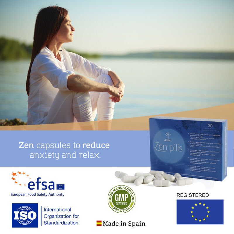 Zen Pills Relief Reduce Anxiety Relaxation Body Balance Mood Mind 30 Pills new