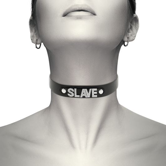 Vegan Leather Coquette - Slave choker necklace for women collars for submissives