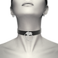 Black choker necklace for women Vegan Leather Coquette bsdm tools - Double Ring