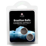 SET 2 BRAZILIAN BALLS LUBE ICEBERG COLD EFFECT WATER BASED LUBRICANT FOREPLAY