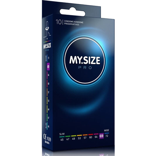 10 My Size Pro XL Condoms 69mm/2.7'' Big Size Condoms X-Large Préservatifs Box