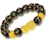 Feng Shui Chinese Bracelet For Men/Women Obsidian Beads Amulet Wealth lucky pixi