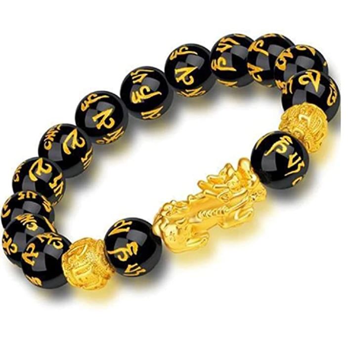 Feng Shui Chinese Bracelet For Men/Women Obsidian Beads Amulet Wealth lucky pixi