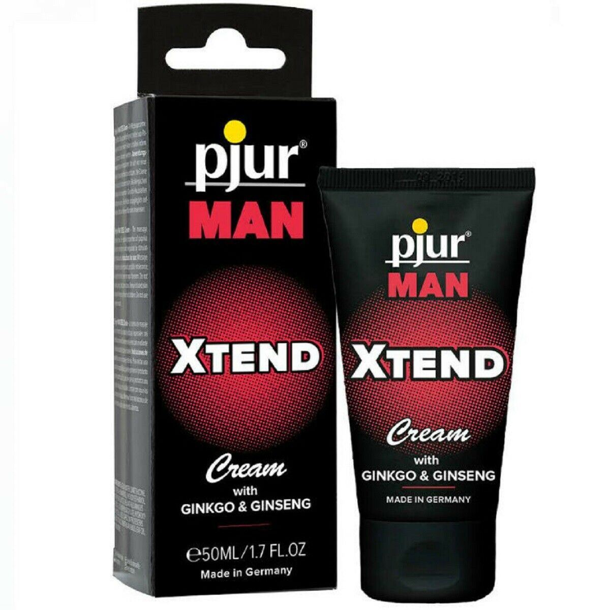 PJUR Man Xtend Cream Stimulant Lubricant Massage Ginkgo Ginseng 1.7fl oz 50ml