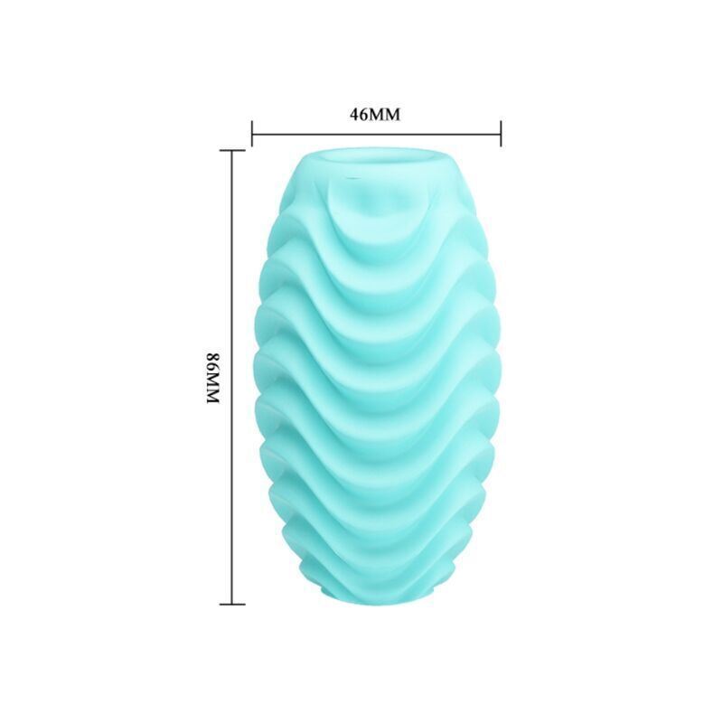 PRETTY LOVE Attractive Double Sided Turquoise Masturbator Egg Sex Toys - Blue