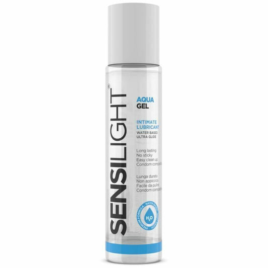 Sensilight Water Based Lubricant - Aqua Gel Intimate Long Lasting Adult Lube 2oz