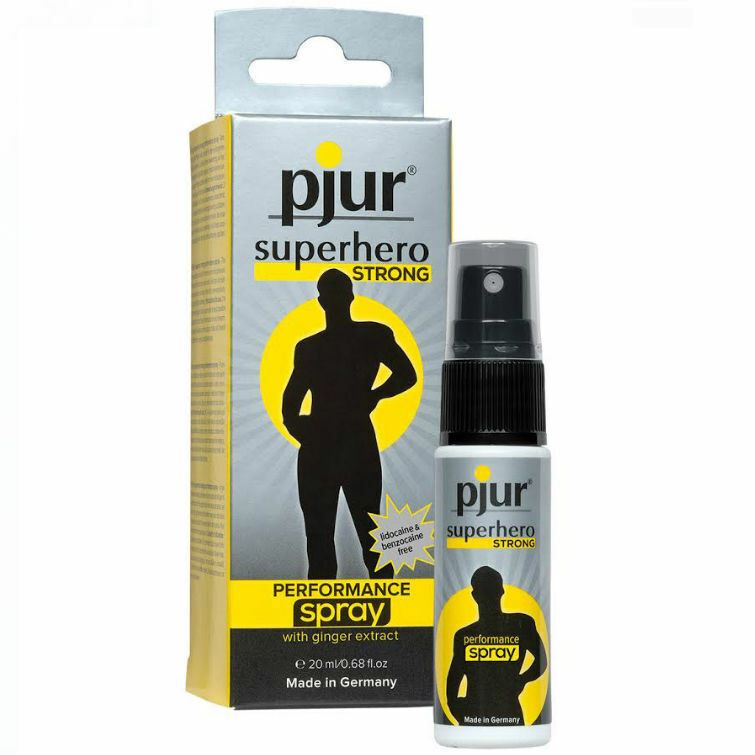 pjur Delay Spray Superhero performance for men strong with ginger extract 0.7oz