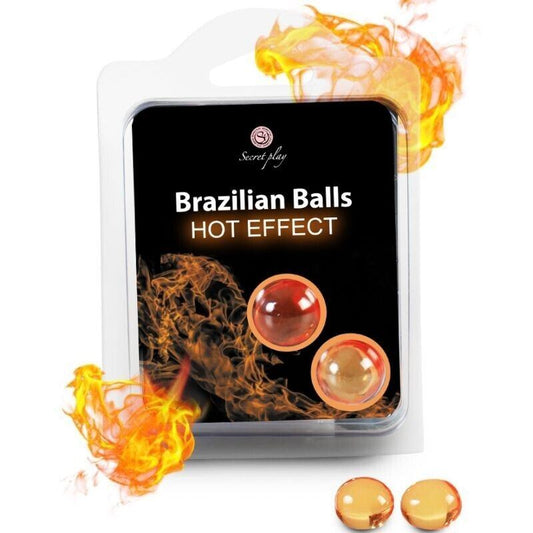 2 Brazilian Balls Hot Effect Orgasmic Foreplay Lubricant&Massage Climax Arousal