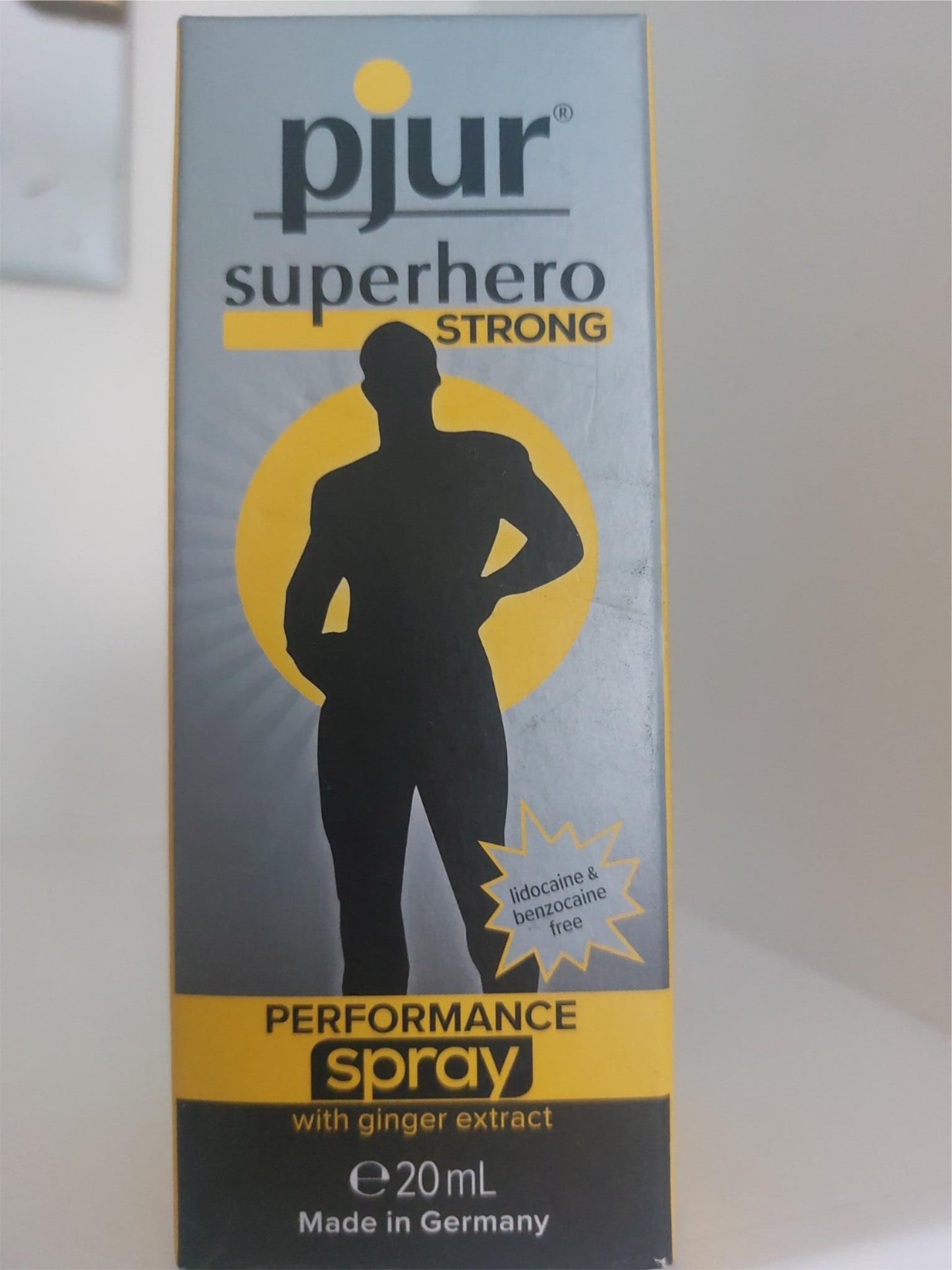 pjur Delay Spray Superhero performance for men strong with ginger extract 0.7oz